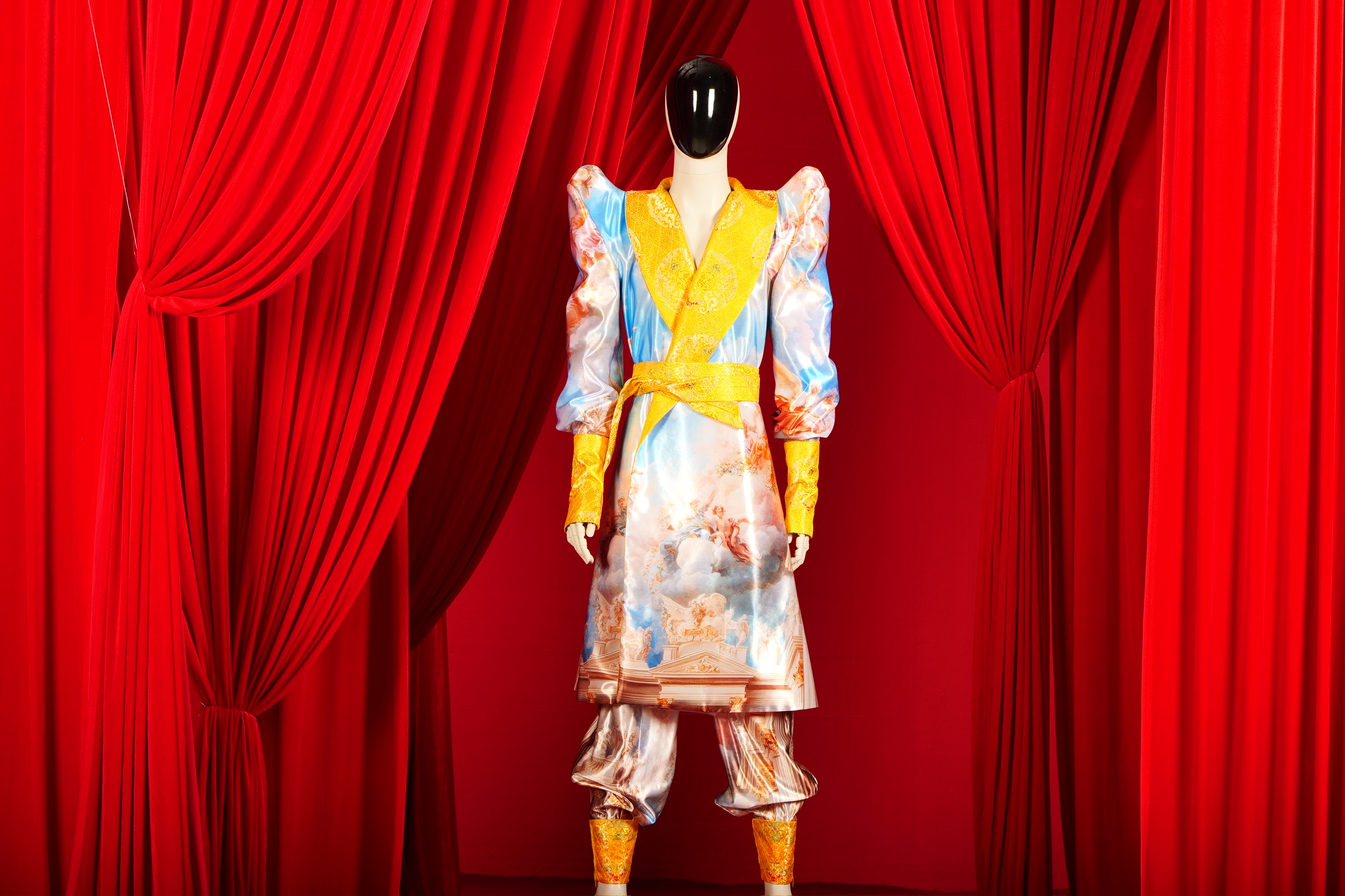 Sistine -- hand-painted ceremonial robe for humanoid robots